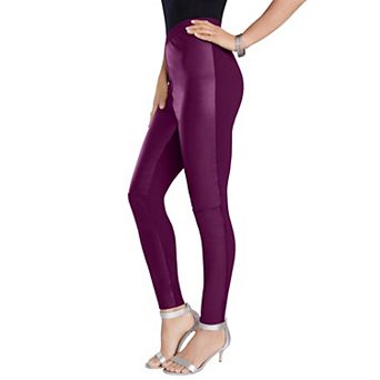 Roaman's Women's Plus Size Faux Leather Legging