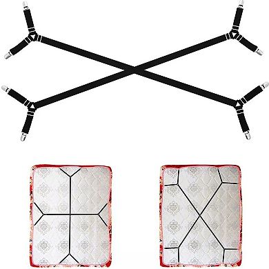 1-Piece 8-Clip Bed Sheet Grippers Suspender Straps Holder