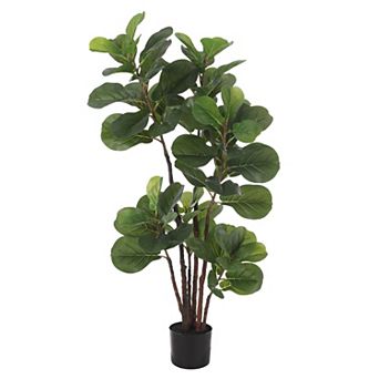 Artificial Fiddle Leaf Fig Tree, for Indoor Outdoor Home Office Living Room Bedroom Decor