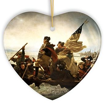 Famous Crossing of the Delaware 1776 Vintage Ornament, George Washington Revolutionary War Souvenir