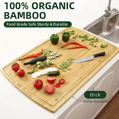 Large Wood Cutting Boards for Meat, Cutting Board Stove Top Cover, Large Charcuterie Board