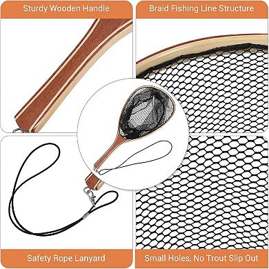 Fly Fishing Net Trout Net, Soft Mesh Fishing Net