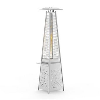 Outdoor Gas Patio Heater, 2-In-1-qt Glass Tube Propane Heater for Home Garden Patio Terrace