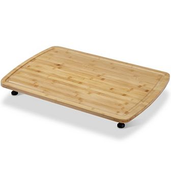 Stovetop Cover Cutting Board with Legs and Juice Grooves for RV Stove