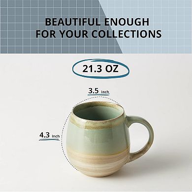 21 Oz Large Ceramic Coffee Mug, Stoneware Coffee Mugs Set of 2