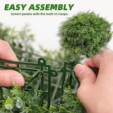 Artificial Hedge Panels Greenery Wall, for Outdoor Garden Birthday Wedding Decor