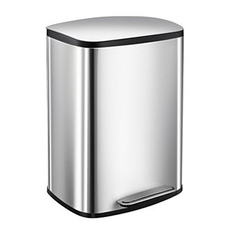 50L/13Gal Heavy Duty Kitchen Trash Can, Commercial Kitchen Waste Bin, with Lid & Inner Liner