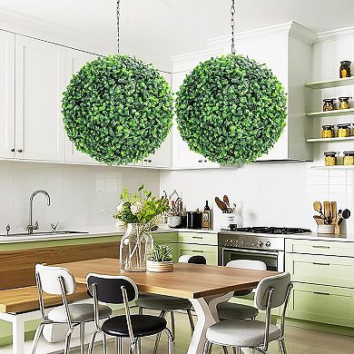 Artificial Plant Topiary Balls Outdoor, for Front Porch Garden Backyard Blacony Wedding Home Decor