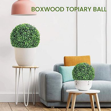 Artificial Plant Topiary Balls Outdoor, for Front Porch Garden Backyard Blacony Wedding Home Decor