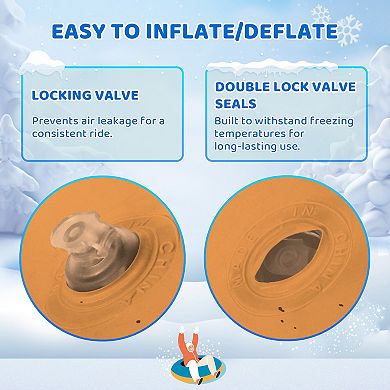 Wham-O Snowboogie Winter Snow Tube, 44" Single Rider Inflatable Animal Sled