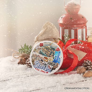 Artistic Slovakia Landmarks Ornament, Slavic Heritage and Culture Christmas Gift, Version 1