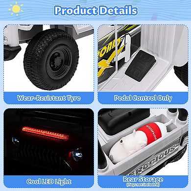 6V Ride On Car For Toddlers - Battery Powered Electric Car For Kids Aged 3-6 Years,white