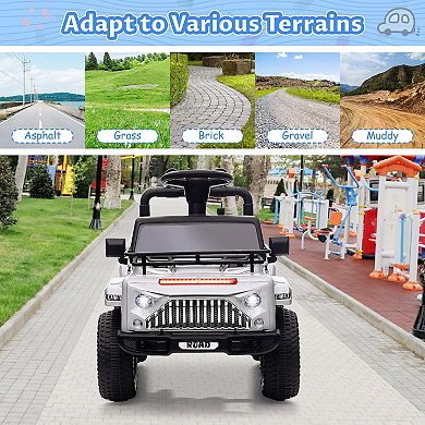 6V Ride On Car For Toddlers - Battery Powered Electric Car For Kids Aged 3-6 Years,white