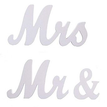 Wooden Mr and Mrs Sign Rustic wood Mr & Mrs Letters Wedding Signs