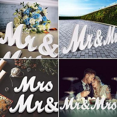 Wooden Mr and Mrs Sign Rustic wood Mr & Mrs Letters Wedding Signs