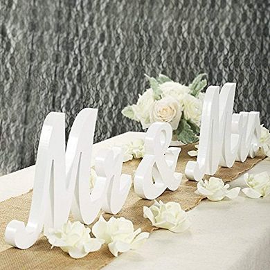 Wooden Mr and Mrs Sign Rustic wood Mr & Mrs Letters Wedding Signs