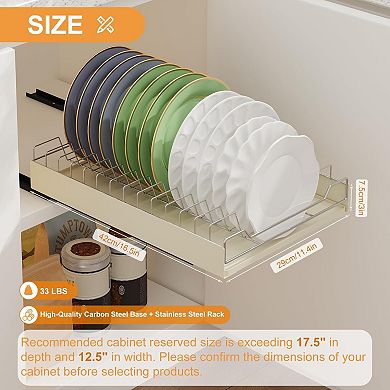 Pull Out Dish Rack, Cabinet Organizers for Kitchen Under Sink