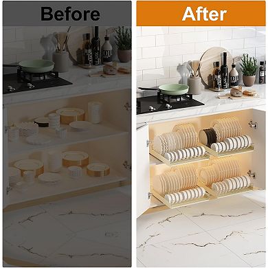 Pull Out Dish Rack, Cabinet Organizers for Kitchen Under Sink