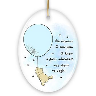 Seeing You I Knew an Adventure was About to Begin Ornament, Inspiring Quote Christmas Gift, Oval