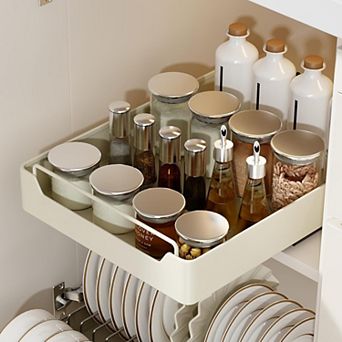 Pull Out Cabinet Organizer, Multi-Functional Drawer Organizers for Kitchen, Pantry, Bathroom