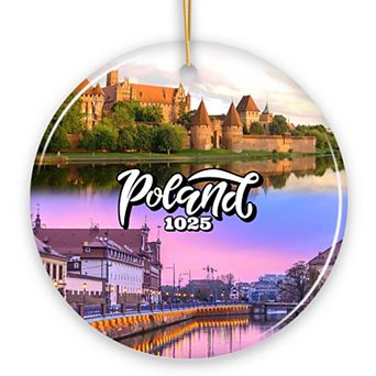Vibrant Poland Cultural Heritage Ornament, European Christmas Gift and Warsaw Souvenir Version 1