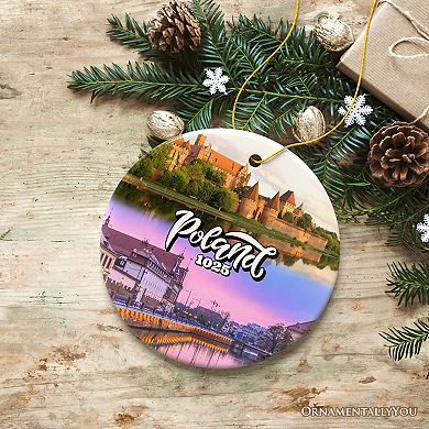 Vibrant Poland Cultural Heritage Ornament, European Christmas Gift and Warsaw Souvenir Version 1