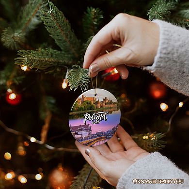 Vibrant Poland Cultural Heritage Ornament, European Christmas Gift and Warsaw Souvenir Version 1