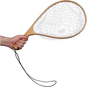 Fly Fishing Net for Trout, Curved Handle Fly Fishing Landing Net