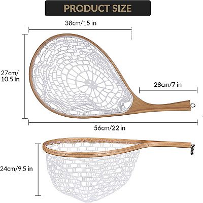curved handle fly fishing nets Fly Fishing Net for Trout, Curved Handle Fly Fishing Landing Net