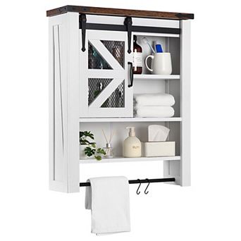 Bathroom Organizer Cabinet, for Bathroom Laundry Kitchen, Wall Mounted