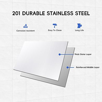 36 x 24 Inches Stainless Steel Work Table with Overshelves