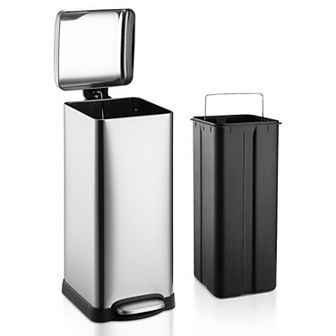 8 Gallon Bathroom Step Trash Can with Removable Inner Bucket