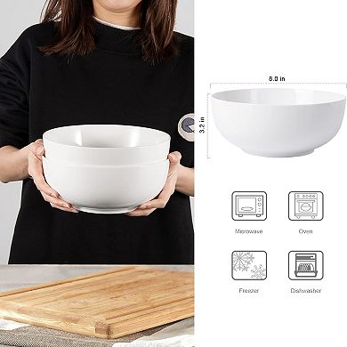 64 Ounce Porcelain Bowls Set 3 Pack Premium Ceramic Bowls for Soup