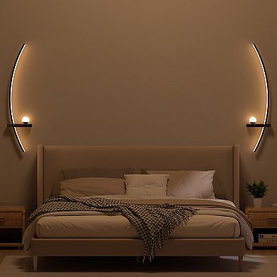 2-pack Modern Orb Arc Wall Lamp