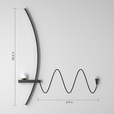 2-pack Modern Orb Arc Wall Lamp