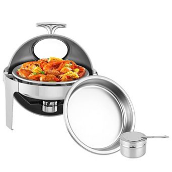 Chafing Dish Buffet Set, 6.8-qt Round with Viewing Lid