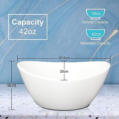 42 Ounce Porcelain Bowls Set of 4 Pack Premium Ceramic Bowls for Soup