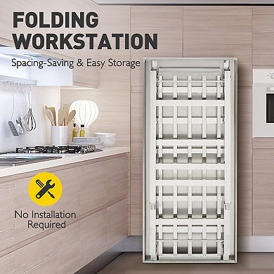 Stainless Steel Table, 24 x 60 Inches Folding Heavy Duty Table for Kitchen