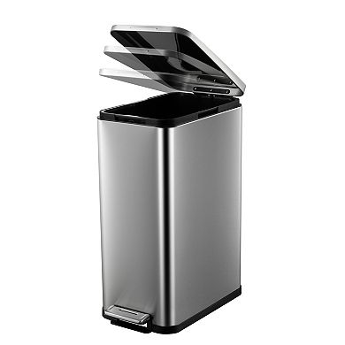 13 Gallon Tall Kitchen Garbage Can with Removable Inner Bucket, Slim