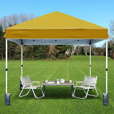 10x10 Pop Up Canopy Tents, with Easy One-Person Setup, Wheeled Carry Bag, Bonus Stakes & Ropes