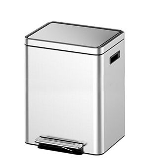 10.6 Gallon Dual Trash Can, Double Compartment Classified Garbage Can with Removable Inner Bucket