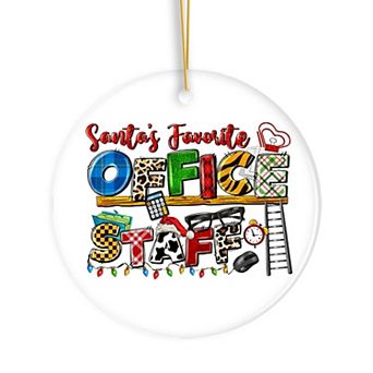 Santa’s Favorite Office Staff Christmas Ornament, Receptionist Secretary, Accountant and Admin Gift