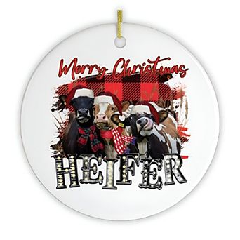 Merry Christmas Heifers Ornament