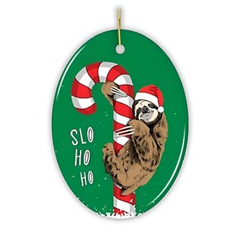 Cute Sloth Christmas Ornament, Slo Ho Ho