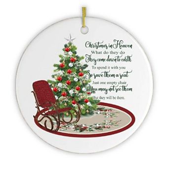 Christmas in Heaven Quote Ornament Version 1