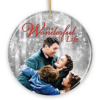 It's a Wonderful Life Ornament, Vintage Movie Christmas Decoration 1940s, Circle