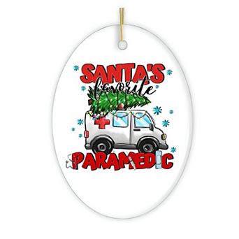 Santa’s Favorite Paramedic Christmas Ornament, EMT Appreciation Gift