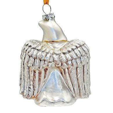 Love is Eternal Angelic Gnome Glass Ornament, White Angel Delicate Sentimental Tree Decoration