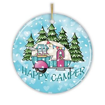 Happy Camper Winter RV Ornament
