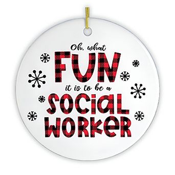 Social Worker Christmas Ornament